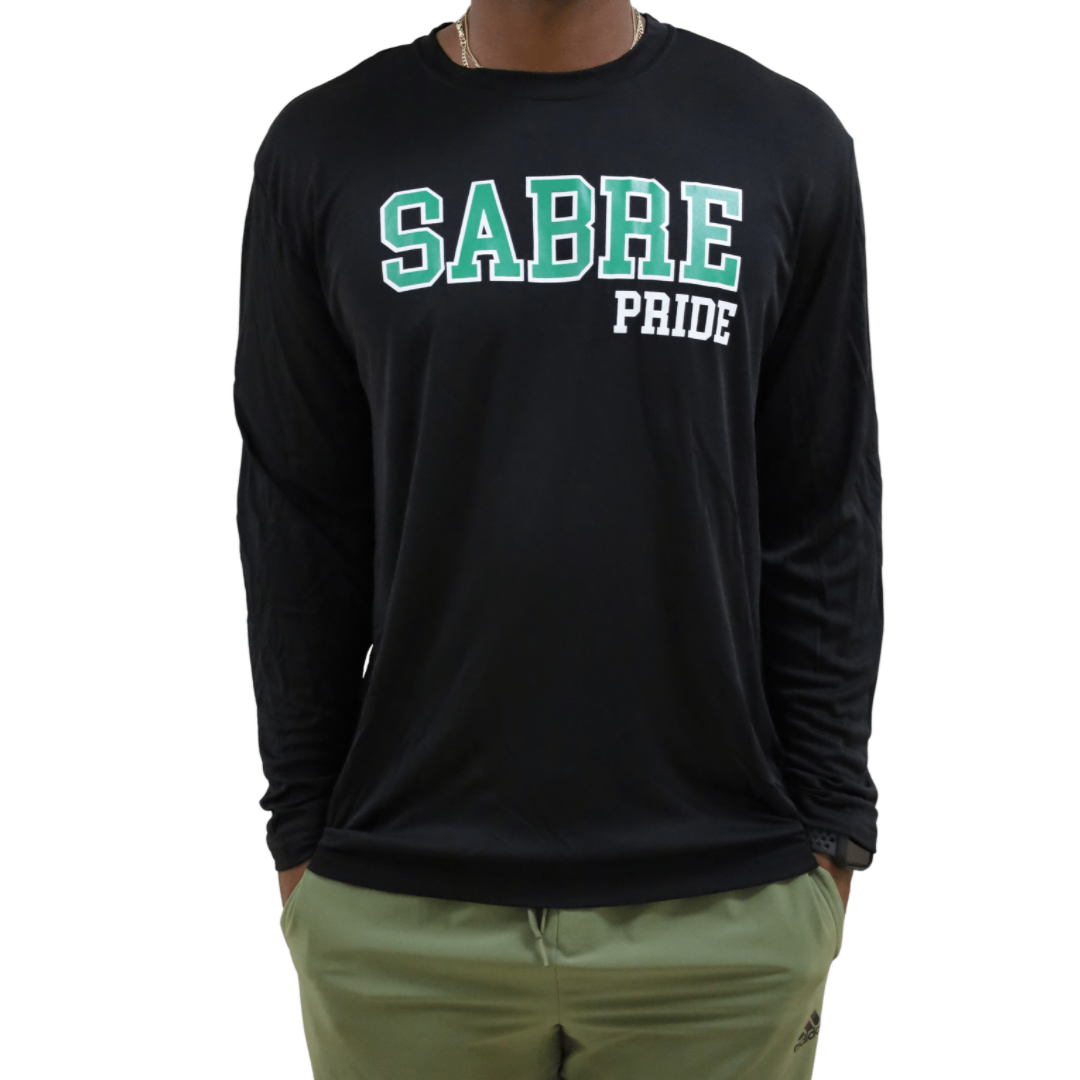 Mens Sabre Pride LS Drifit Black Sabre Store St. Brendan High School