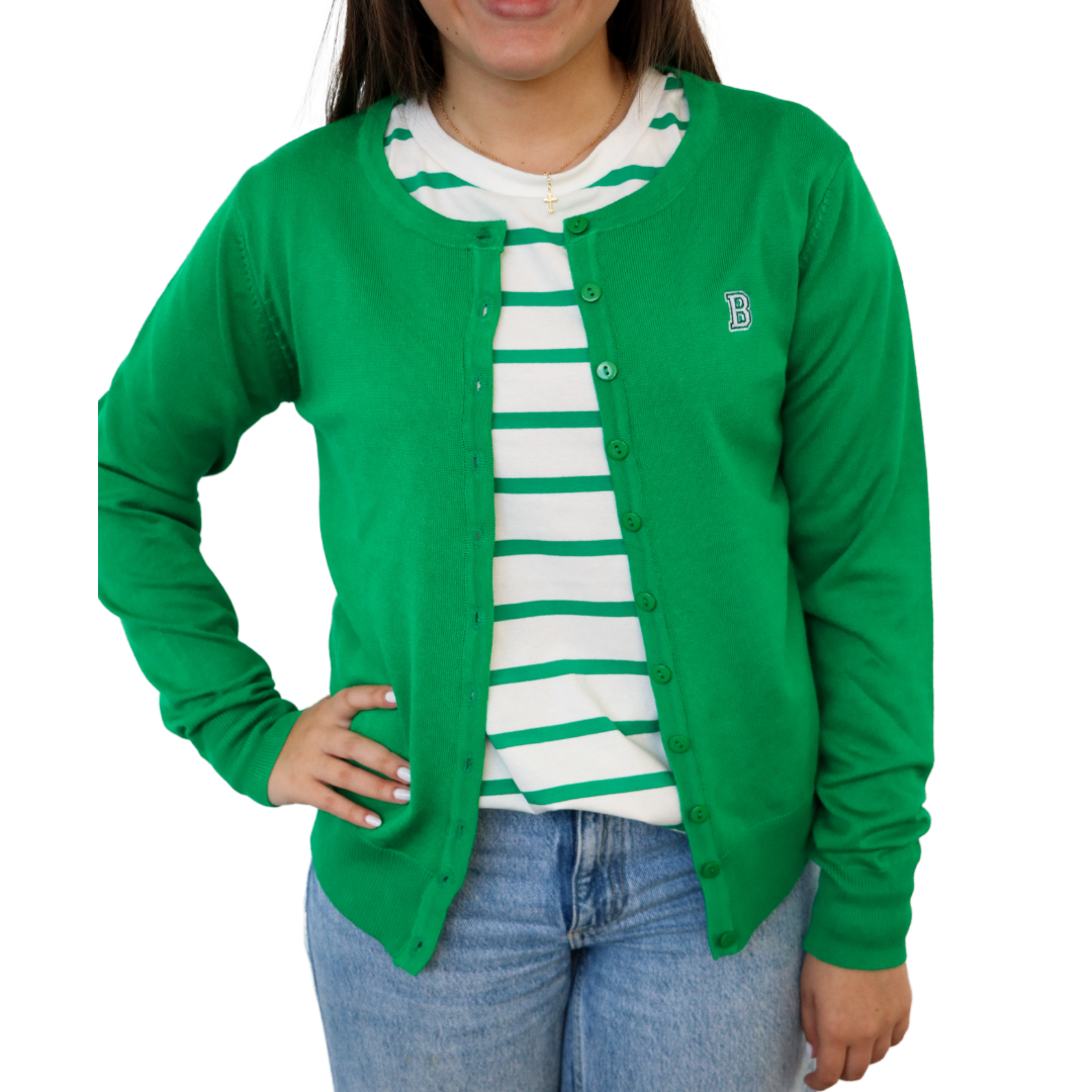 Kelly green sweater cardigan online